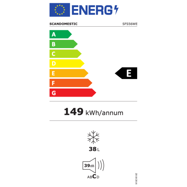 Scandomestic SFS56WE fryseskab