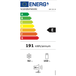 Scandomestic SKF 231 W K�le-fryseskab
