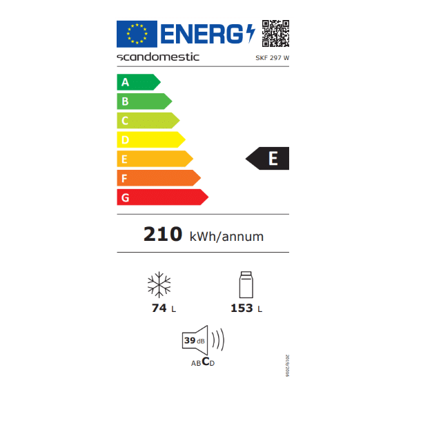 Scandomestic SKF 297 W K�le-fryseskab