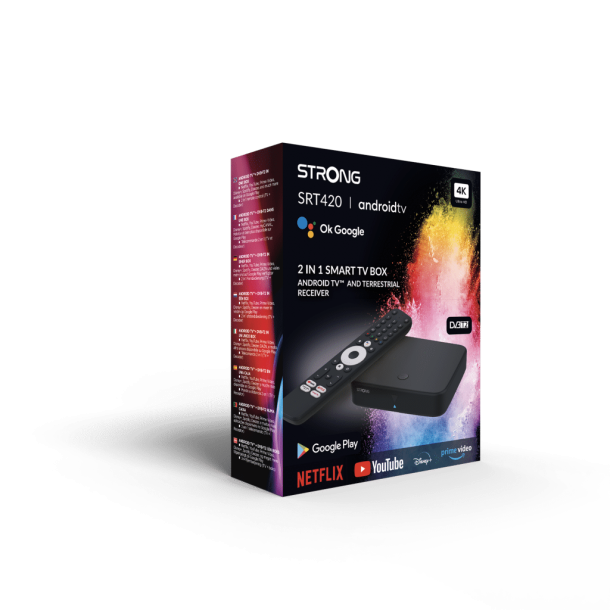 Strong SRT420 DVB-T2 modtager med Android TV