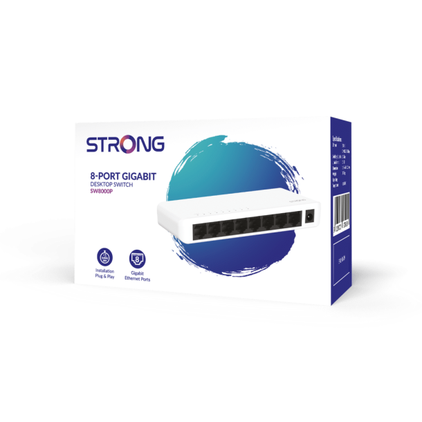 Strong SW8000P 8-port Gigabit Switch - HVID