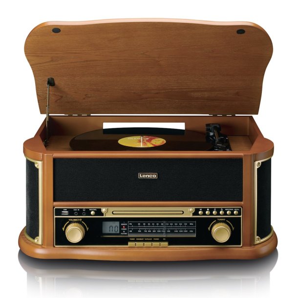 Lenco TCD-2551WD klassisk vintage musiksystem 