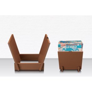 Lenco TTA-040BN Organizer til op til 40 plader - brun