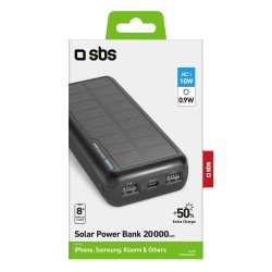 SBS TTBB20000SK Solcelle Powerbank med 20.000 mAH