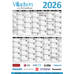 Villadsen 2026 kalender