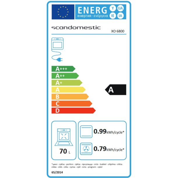 Scandomestic XO 6800 varmluftovn til indbygning