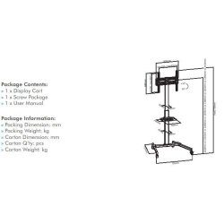 LogiLink BP0121 TV-stander med hjul